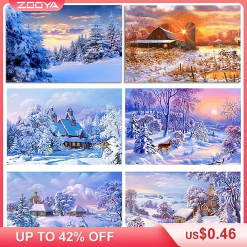 ZOOYA 5D Diy Diamond Painting Full Drill Square Landscape Diamond Embroidery Nature Paintings Diamond Mosaic Full Layout ZH093