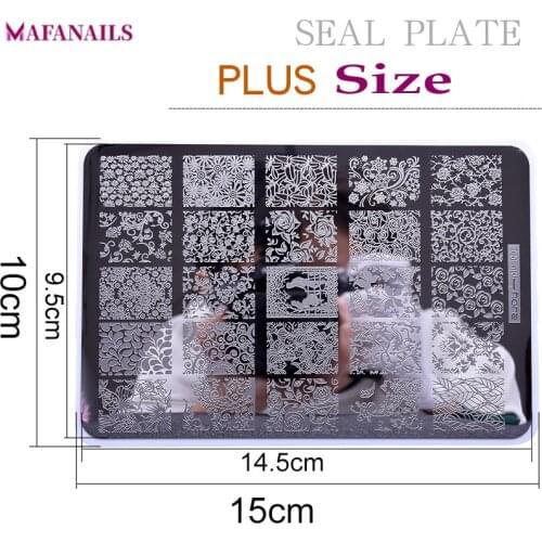 14.5*9.5cm Big Nail Stamp Dreamcatcher Template Plates Nail Art Polish Stamping Plates 3D Stencil Manicure DIY Stamp ZJOY PLUS