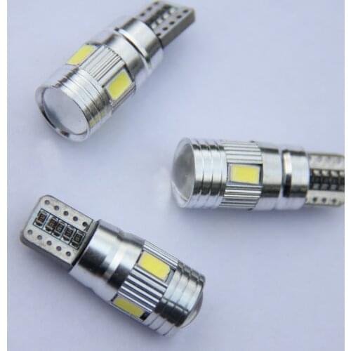 2pcs 5W 12V T10 White Car ERROR FREE Led Lights W5W 501 168 194 Clearance Parking Lamp Auto Wedge Signal Bulbs 6000K