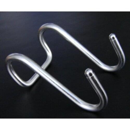 3PCS Stainless Steel Double S Shape Storage Hook for Bathroom Kitchen Wall Glasses and Door Organizer Accessories