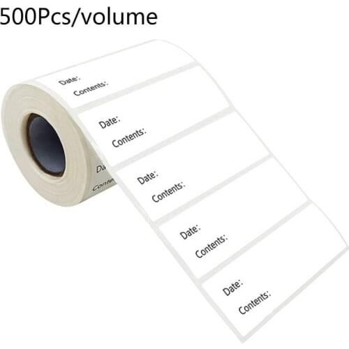 NEW 500pcs Kitchen Stickers Refrigerator Freezer Food Storage Date Content Labels for Container Bag Jar Packing