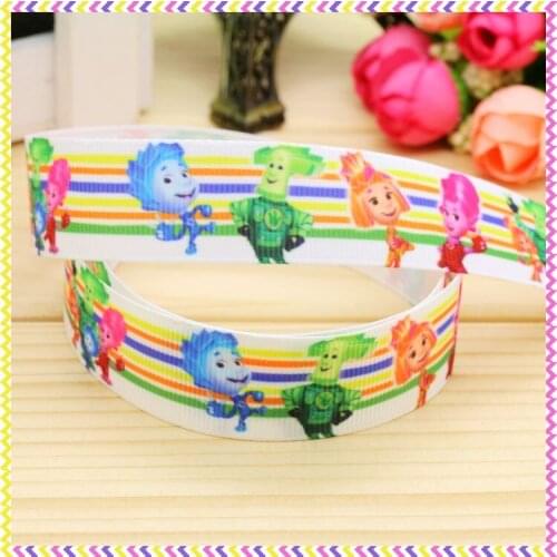 7/8'' Free shipping cartoon printed grosgrain ribbon hair bow headwear party decoration wholesale OEM 22mm H4462