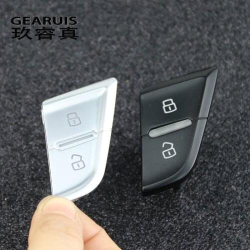 Car styling Door Lock Switch Cental Locking Button Cover Handle Key Sticker Trim for Audi A4 B8 S4 A5 S5 Q5 Interior Accessories