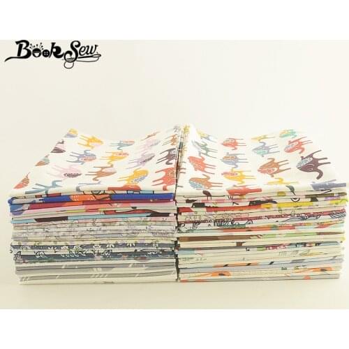 Booksew 50x100cm/pcs Telas Tissu Cartoon Animal Flower Series 100% Cotton Fabric Cloth Quilts Pillow Patchwork Baby Kids Textile