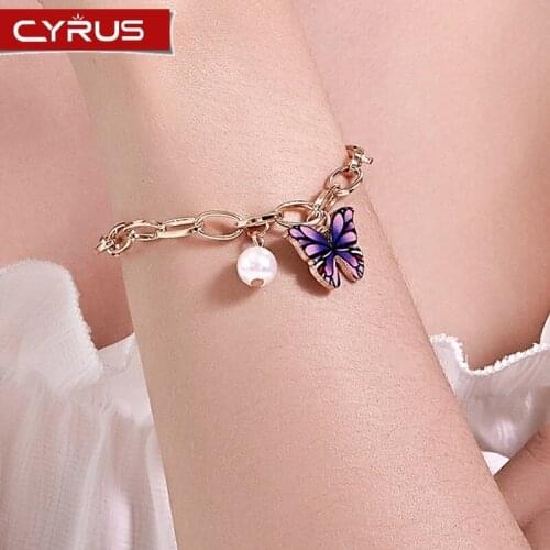 Bohemia Chains Bracelets Butterfly Pendant Bangles Women Hand Cuff Accessories for Weddings Party Gift 2020 Trendy Gold Color
