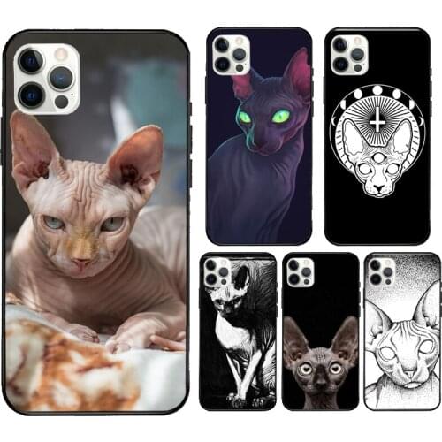 Sphinx Cat Cover Case For iPhone XR X XS MAX 12 Mini 11 Pro Max 5S 6S 7 8 Plus SE 2020 Coque