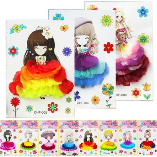 Childrens Handmade Flower Painting Children DIY Creative Merlot Decorative Toys Interactive Puzzle Handmade Petal Painting Toys