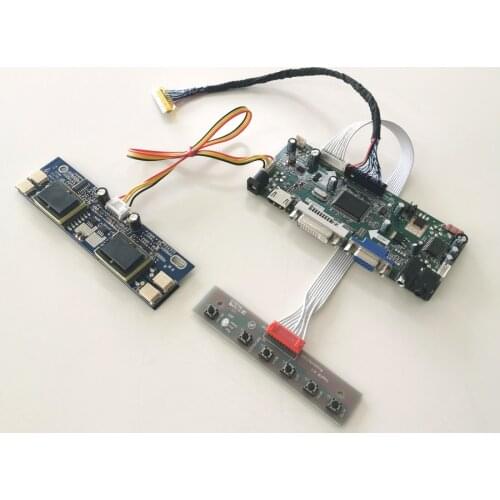 For M190E2 M190E3 MT190EN02 VGA+DVI Inverter 19" LVDS 30-Pin 4CCFL 1280*1024 M.NT68676 LCD display controller card DIY kit