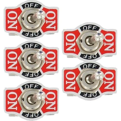 EE support 5Pcs Universal Car Accessories Heavy Duty 20A 125V 3Pin (ON)-OFF-(ON) Momentary Rocker Toggle Switch