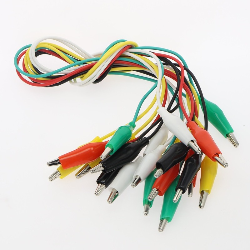 10Pcs Alligator Clips Electrical DIY Test Leads Alligator Double-ended Crocodile Clips Roach Clip Jumper Wire Battery