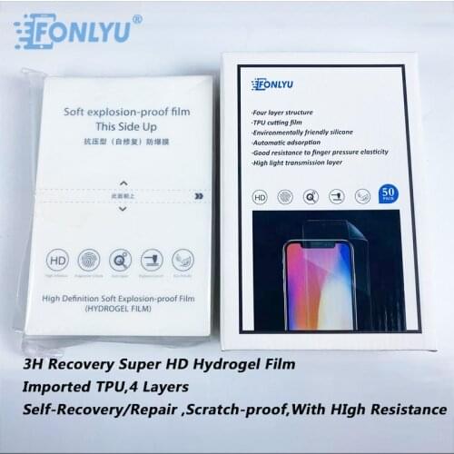 FONLYU 10pcs 3H Recovery Hydrogel Film Compatible For Cellphone Screen Protector Film Cutting Machine Hydrogel Plotter