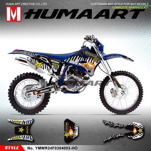 HUMAART Motorcycle Graphics Custom Sticker Design Race Decal Kit for WR250F WR450F WRF 250 450 2003 2004