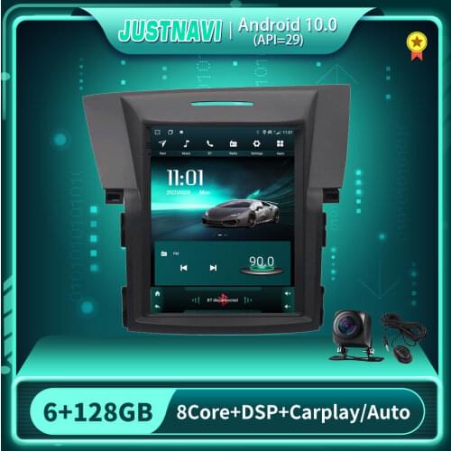 JUSTNAVI Android 10.0 Tesla Style Car Radio For Honda CRV CR-V 2012-2016 Carplay Navigation BT Auto Stereo Multimedia Video Play