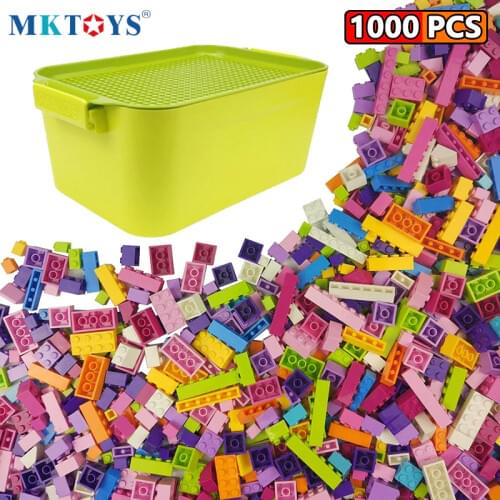 MKTOYS 1000PCS Building Blocks Storage Box Classic Bricks Organizer Constructor Gift for Kids Creator Build Toys for Girls Boys