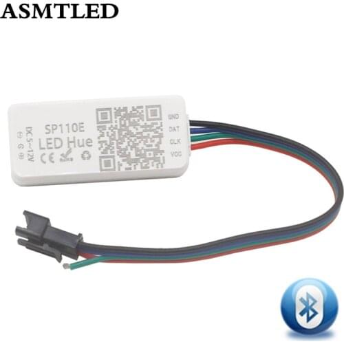 DC5-12V SP110E Bluetooth Pixel LED RGB Controller WS2811 WS2812B SK6812 RGB RGBW APA102 WS2801 Pixels Led Strip IOS Android