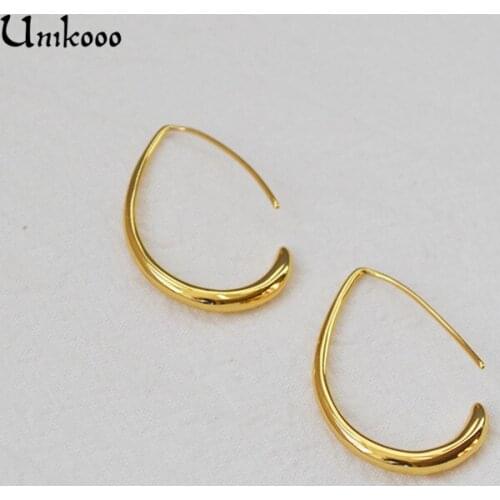 Korea Design Metal Gold Stud Earrings Irregular Geometric Trendy Earrings for Women Girls Earings Fashion Jewelry 2019