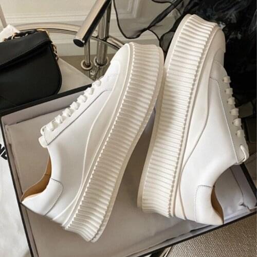 Leather small white shoes womens new versatile sports shoes in spring and summer of 2021