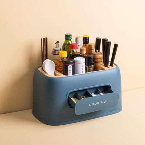 Kitchen Storage Box Seasoning Box Storage Bottle Storage Rack Container Multifunction Storage Kitchen Accessories Organizer