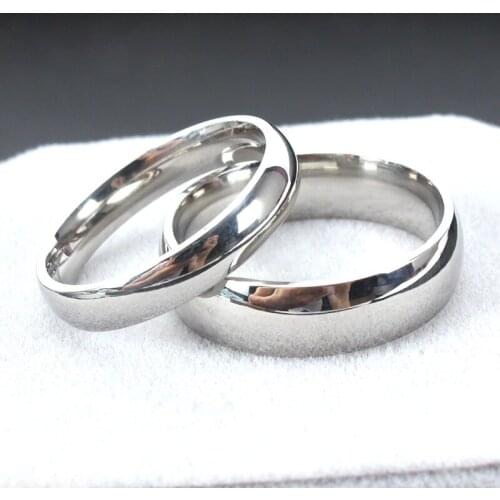 Fashion Titanium Steel Rings Different Sizes for Women Men Classic Silver Color Jewelry Smooth Chunky Exquisite Accessories