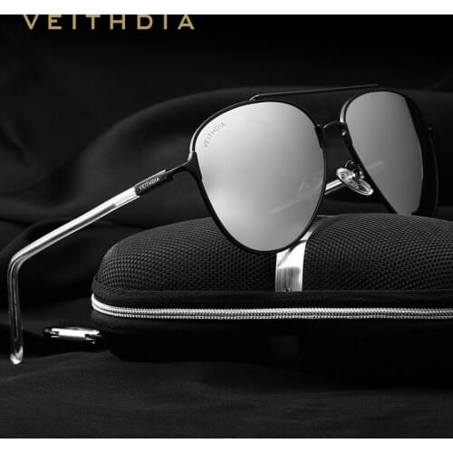 VEITHDIA 2020 Mens Sunglasses Polarized Mirror Lens Sun Glasses Male Eyewear Accessories For Men/Women 3802