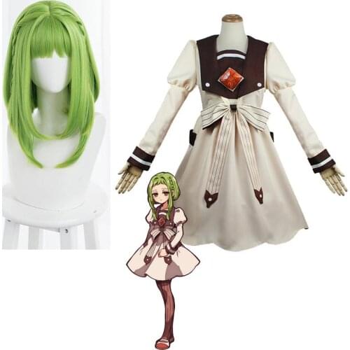 Nanamine Sakura Cosplay Dresses Toilet-Bound Jibaku Shounen Uniform and Wig Accessories Womans Halloween Party Costumes