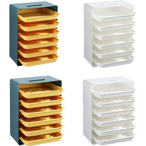 Wall-Mounted Desktop Kitchen Preparation Plates Multi-Layer Trays Side Dish Household Vegetable Storage Rack Organizer