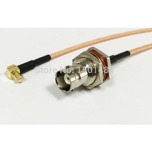 New BNC Female bulkhead nut Switch MCX Male Plug Right Angle pigtail cable RG316 Wholesale Fast Ship 15CM 6" Adapter