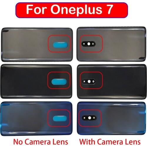 New For OnePlus 7 Back Battery Cover Door Rear Glass For Oneplus 7 Pro Battery Cover 1+7 Pro Housing Case with Camera Lens