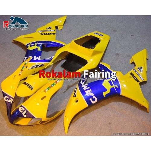 For Yamaha YZF1000 R1 2002 2003 YZF-R1 02 03 Yellow Blue Aftermarket Motorcycle Fairings (Injection Molding)