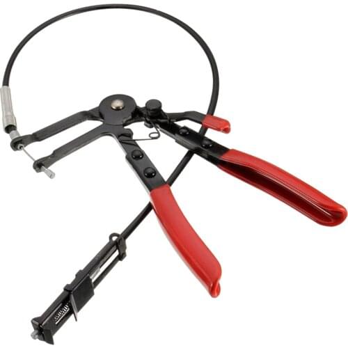 Plier with Wire Car Tube Clamp Long Automotive Hose Clamp Pliers Straight Throat Tube Bundle Clamp Removal Motorcycle Tools