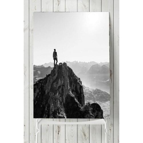 Postermanya Black White Mountain Landscape Poster 50x70 cm wall graphics gráficos de parede настенная графика