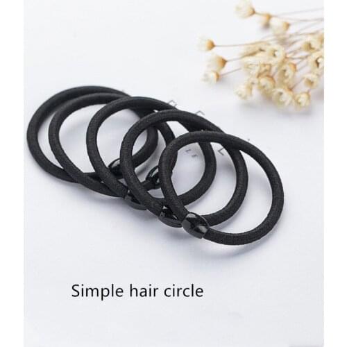 10pcs/lot New Korean Simple Elastic Headband Cute Girls Ponytail For Women Handmade Headwear Diy Hair Jewelry Accessories Bijoux