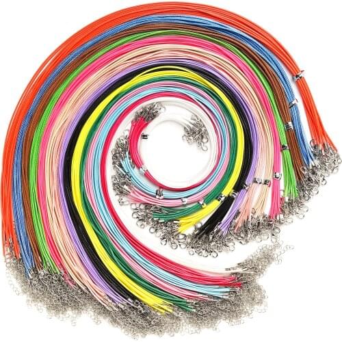 Lobster buckle multi-style wax rope clavicle chain wax line rope beaded line handmade diy jewelry material necklace pendant rope