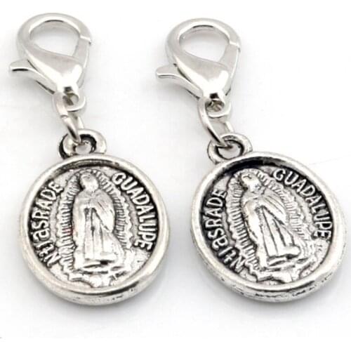 Hot Sales ! 100pcs Zinc Alloy ST.JUDE Charms Lobster clasp Pendants 12X 32MM DIY Jewelry A069