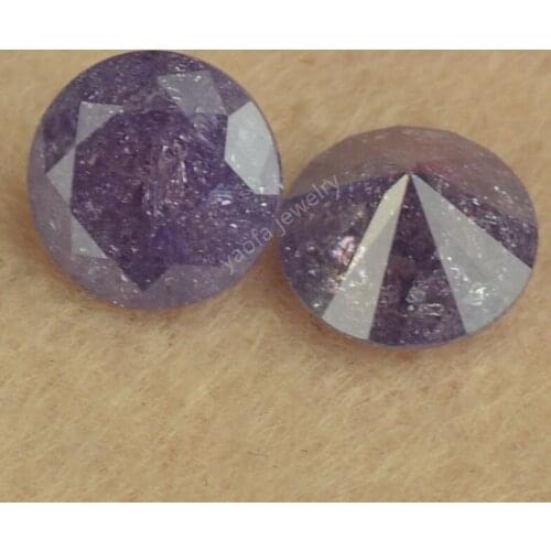 Sale 3~20mm Dyed Ice Zircon Stone A6 Red Violet Color Round Shape Loose Synthetic Cubic Zirconia CZ Gems Beads For DIY