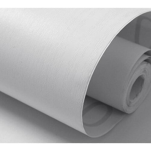 Pure Wood White PVC Self-Adhesive Waterproof Wood Pattern DIY Wallpaper in Rolls Home Furnitures Decorative Sticky Paper Decal