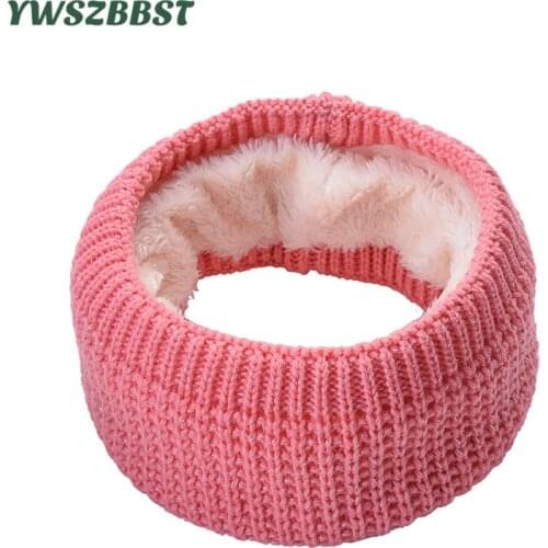 Fashion Autumn Winter Women Scarf Knitted Men Children Baby Scarves Plus Velvet Wool Scarf Collar Boys Girls Neck Scarf Unisex