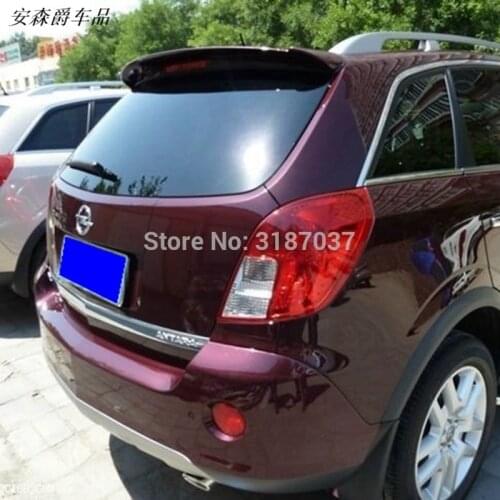 For Opel Antara Spoiler 2008-2013 ABS Plastic Unpainted Color Rear Roof Spoiler Wing Trunk Lip Boot Cover Car Styling