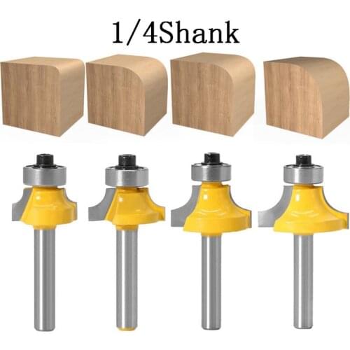Bearing Carbide Trimming Cutter Flush Trim Router Bit For Wood Straight Bit Tungsten Woodworking Milling Cutter Tool 1/4 Shank