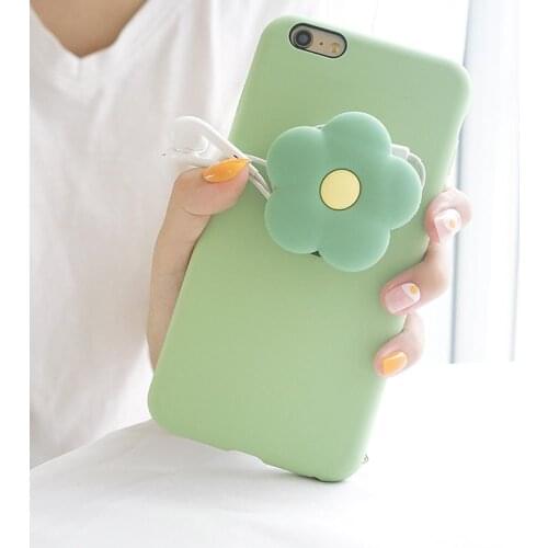 Universal Cute Cartoon Mobile Phone Bracket Kawaii Flower Adjustable Stand Phone Finger Ring Holder for iphone xiaomi huawei