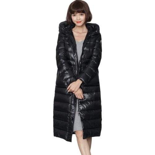 Winter Down Coat Female Fashion 2018 New Long Winter Jacket Women Hooded Thicken Feather Overcoat Doudoune Femme Hiver Ls269