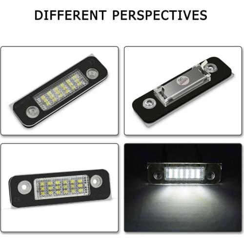 2Pcs 12V 18 LED Car License Plate Light White Number Plate Lamps Light SMD For Ford Fusion for Mondeo/MK2 for Fiesta MK5