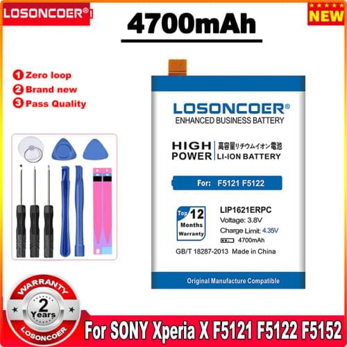 2019 New LOSONCOER 4150mAh LIP1621ERPC Battery For Sony Xperia X F5121 F5122 F5152 5.0" / For Xperia L1 G3311 G3312 G3313 5.5"