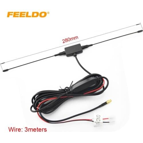 FEELDO Car MCX Active Aerial Antenna with Built-in Amplifier for Digital TV Antenna #HQ914