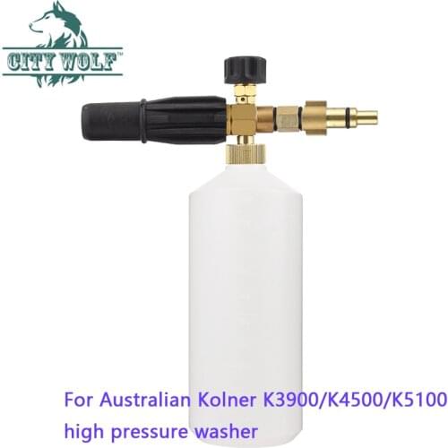 City Wolf High Pressure Car Washer Brass Snow Foam Lance Soap Sprayer for Australian Kolner K3900 K4500 K5100 Auto Car Cleaning