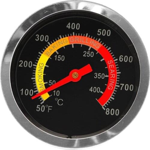 B03D Stainless Steel Barbecue BBQ Smoker Grill Thermometer Temperature Gauge 10-400
