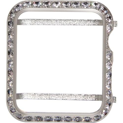 Callancity for Apple Watch series 3 series 2 series 1 diamond case bezel crystals handwork inlaid black platinum plating