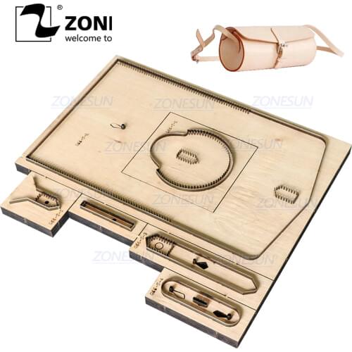 ZONESUN Cylinder Bag Leather Cross-body bag Japan Steel Blade DIY Wood Dies Stencil Punch Hand Tool Cut Knife Mould