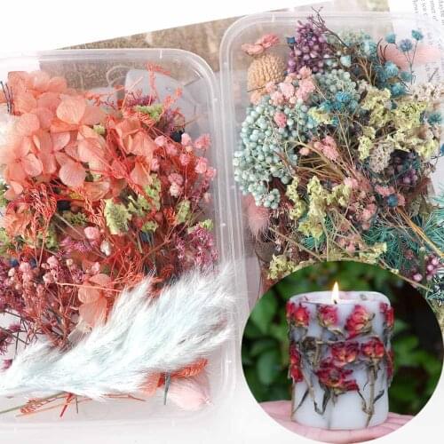 Candle Decoration Real Dry Plants Flower DIY Scented Candle Floating Flower Making Craft Flower Material Wax Natural Ingredient