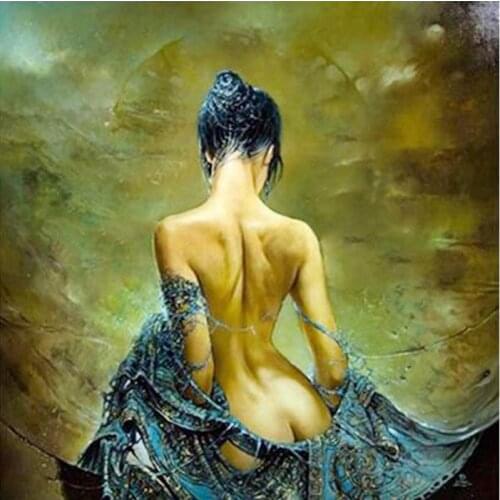 Art Home Decor 5D DIY Diamond Painting Beauty Back Cross Stitch Diamond Mosaic Diamond Embroidery Rhinestone Living Decoration